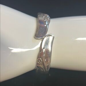 Vintage Spoon Silver Plated Clamper Bracelet